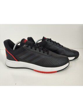 Adidas Courtsmash Tennis Shoes Men's 10.5 Black Red White F36716 NWOB
